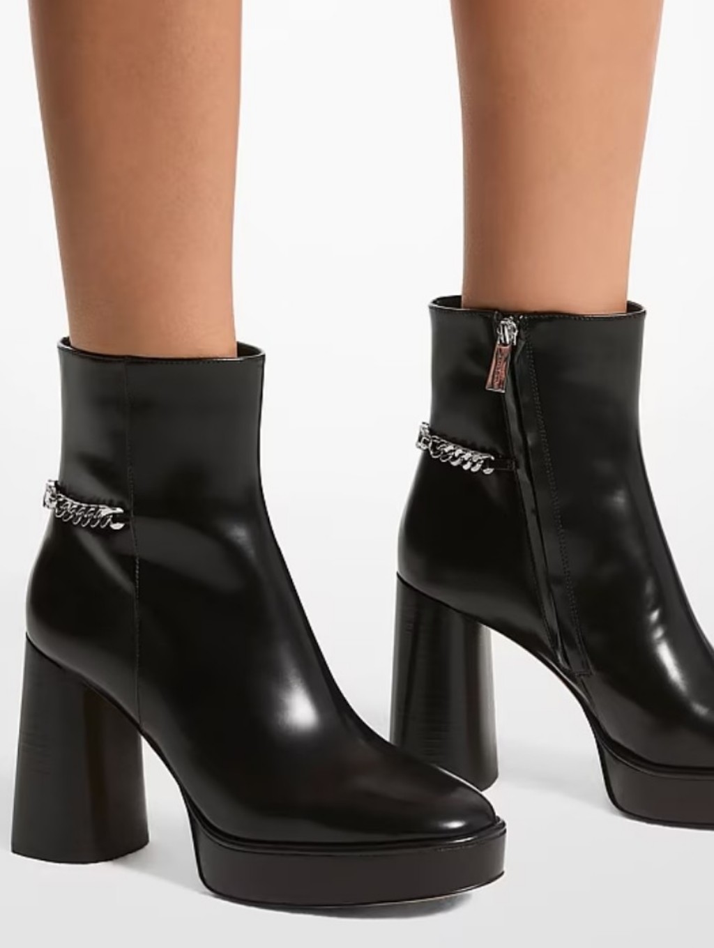 Michael Kors Carlisle Leather Platform Boot New In Box $255 Size 9